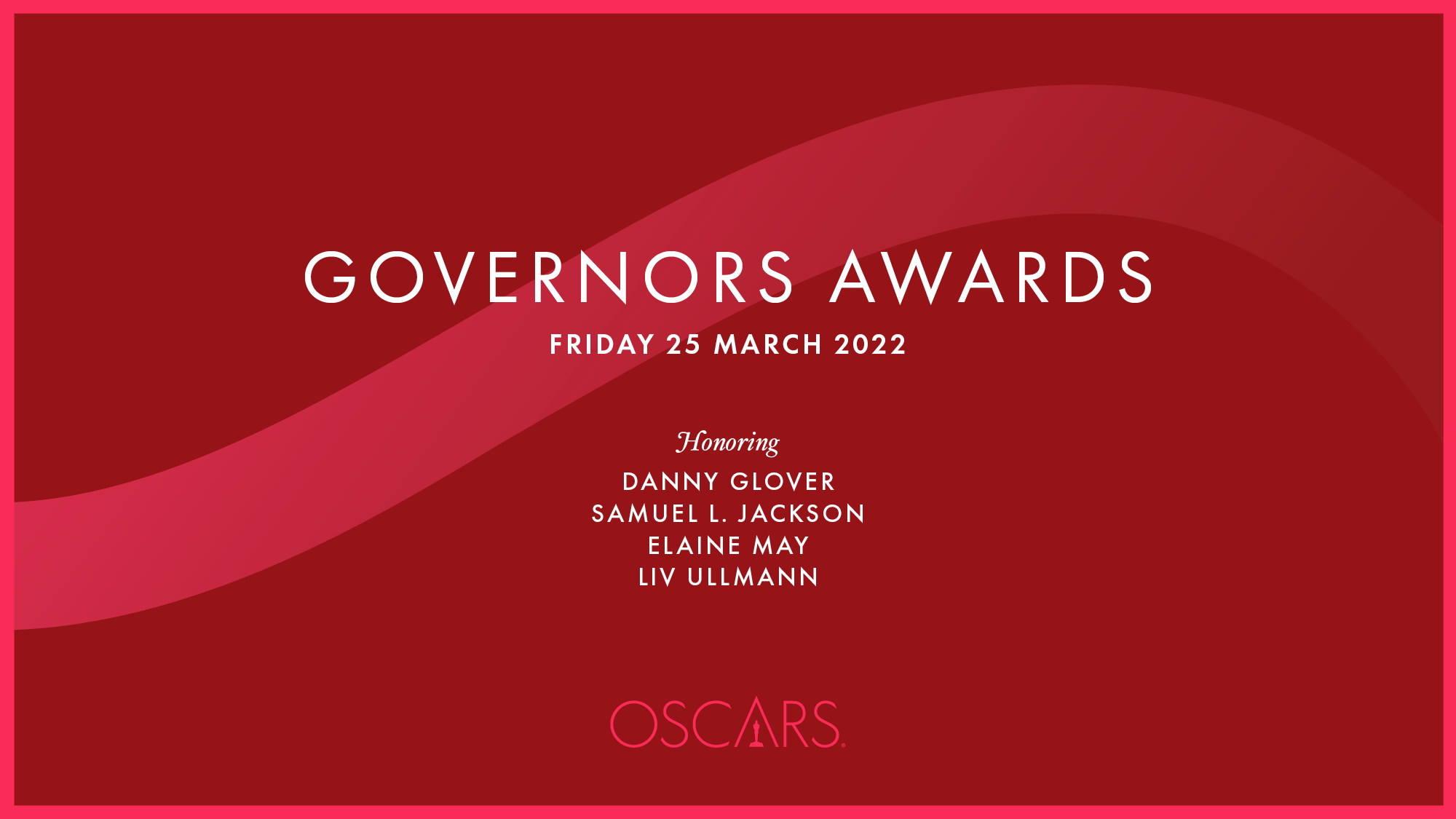 THE ACADEMY ANNOUNCES NEW DATE  FOR 2022 GOVERNORS AWARDS